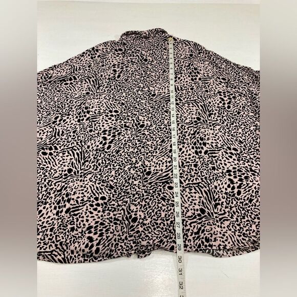 ASOS Design Top Women’s 16 Pink Animal Print Oversized Tunic Dolman Sleeve - Picture 7 of 7